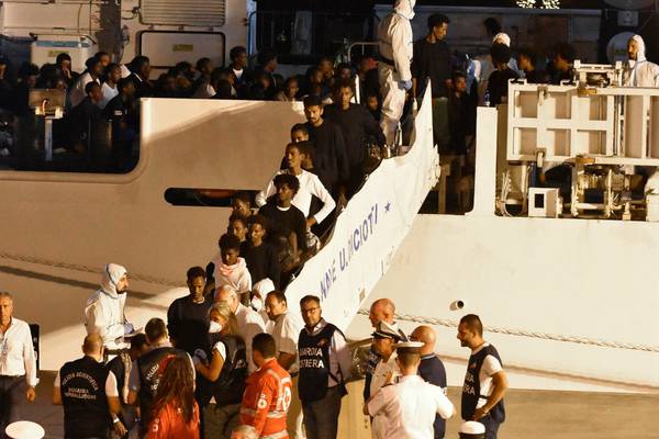 Ireland to take up to 25 migrants who were stuck on boat off Italy