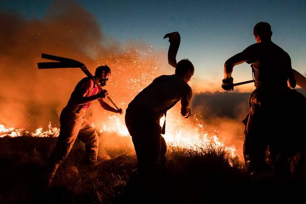 English emergency services battle ‘aggressive’ moorland fires