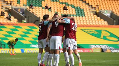 Burnley see off nine man Norwich to keep eyes on Europe