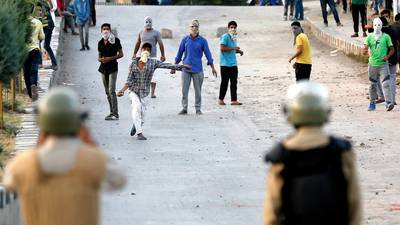 Rioters in Kashmir left blind as police use pellet guns to quash crowds
