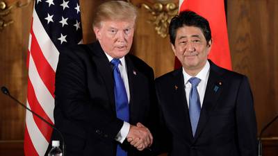 Trump accuses Japan of not trading fairly on first stop of tour