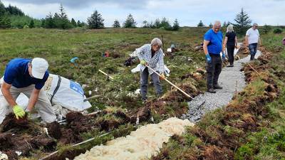 Ancient fleece paving method used to protect soft peatland route