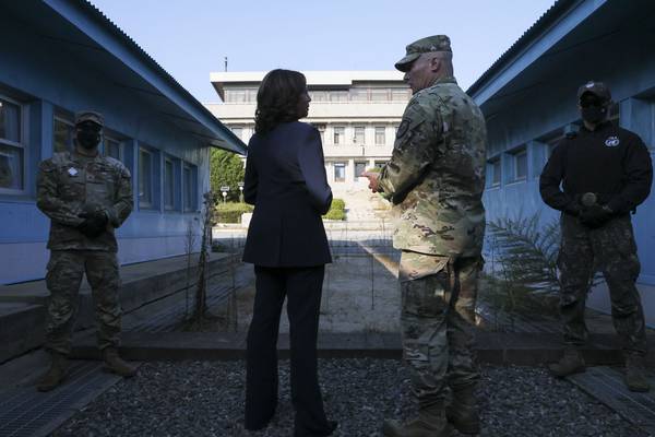 Kamala Harris criticises North Korea’s ‘brutal dictatorship’ during visit to demilitarised zone