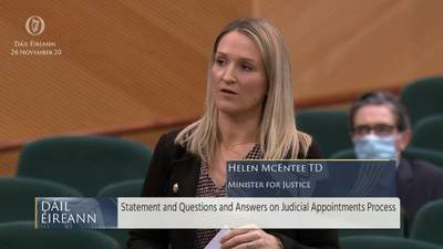 Varadkar told McEntee that Woulfe would make ‘good judge’, Dáil hears