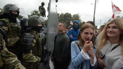 Arrests after Belarusians protest against Lukashenko in huge numbers