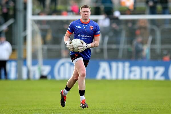 Blaine Hughes saves a late penalty as Armagh and Donegal battle for a draw