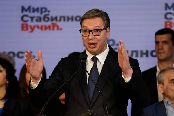 Serbian president re-elected but party needs coalition partner