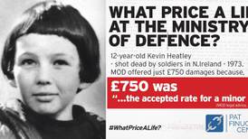 London ad campaign challenges May’s defence of army killings in North