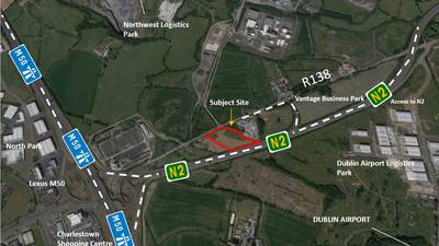 North Dublin industrial site with ready access to M50 guiding at €2.63m