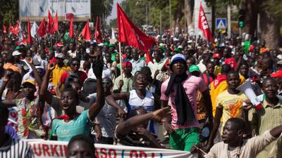 Calm urged in Burkina Faso after thousands storm parliament