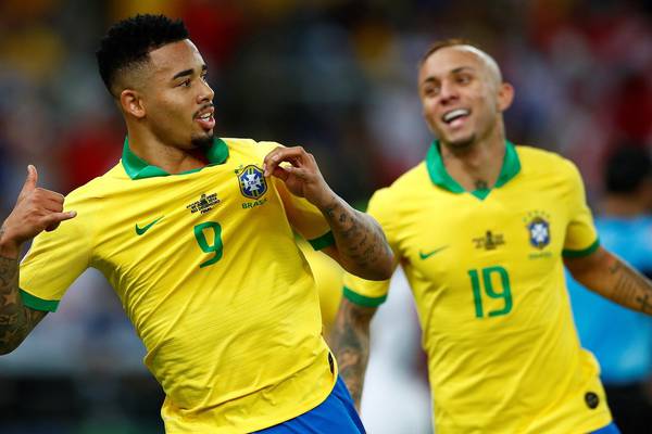 Jesus scores and is sent off as Brazil claim Copa América title