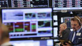 European shares inch lower led by banks