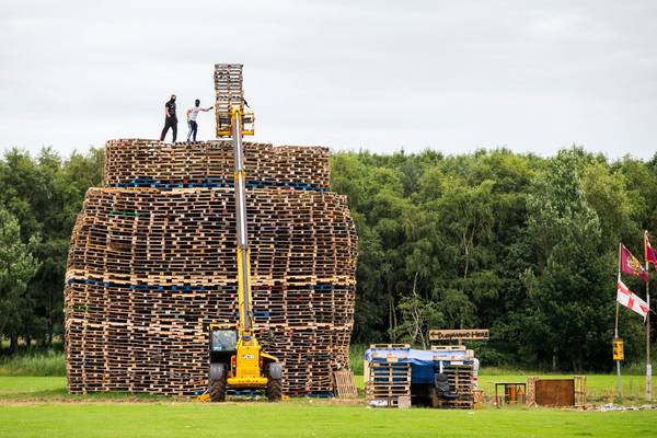 Pallets added to Belfast ‘Twelfth’ bonfire despite court ban