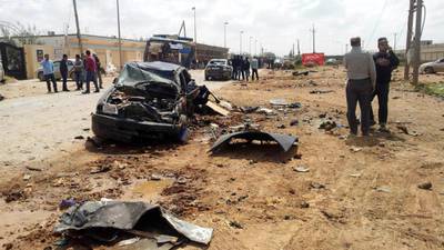 Seven killed by car bomb at Libya military base