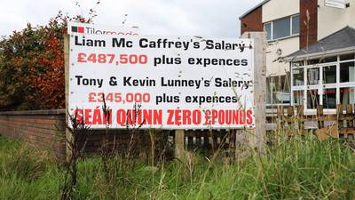Quinn Industrial Holdings director questions why gardaí have not removed sign