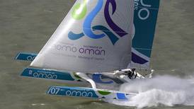 Damian Foxall steers trimaran to world record