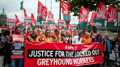 Up to 500 march in support of  Greyhound workers