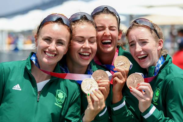Tokyo 2020: Ireland women’s four rowers power home to win bronze