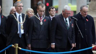 Sinn Féin Lord Mayor attends Belfast Armistice Day ceremony