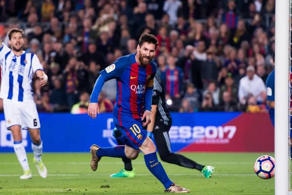 Messi on the double as Barca edge by Real Sociedad