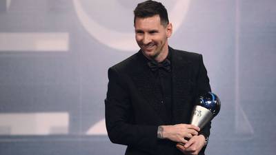 Lionel Messi named Fifa player of 2022 after achieving World Cup ‘dream’