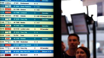 Further disruption to flights as French air strike spreads