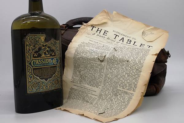 Rare 142-year-old Irish whiskey bottle could fetch €14,000