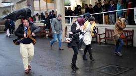 Rain and wind can’t beat back the Leopardstown crowds