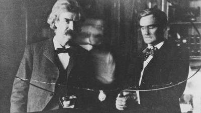 The electricity between Mark Twain  and Nikola Tesla