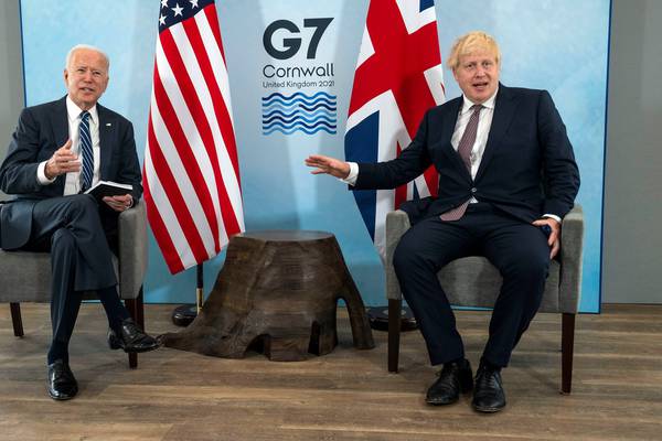 Johnson claims there is ‘complete harmony’ between UK and US over protocol