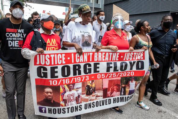 Thousands gather to remember George Floyd in Houston hometown