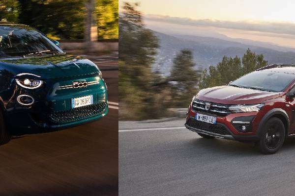 Irish buyers with €25,000 can opt for an electric Fiat 500 or new seven-seat Dacia
