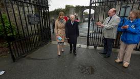 Former taoiseach Liam Cosgrave canvasses for  Deirdre Clune