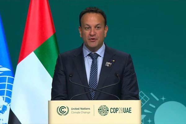 Varadkar tells Cop28 ‘leaders must lead and wealthy must pay’