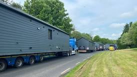 Protesters prevent delivery of modular homes to a site in Co Westmeath