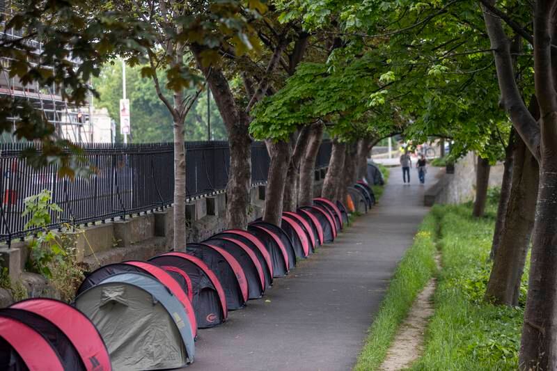 More than 40 tents pitched along Grand Canal in Dublin 