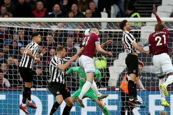 Declan Rice on target as West Ham put end to Newcastle revival