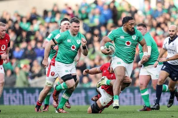 Ireland v Wales Player Watch: Bundee Aki’s ability to consistently win collisions was priceless