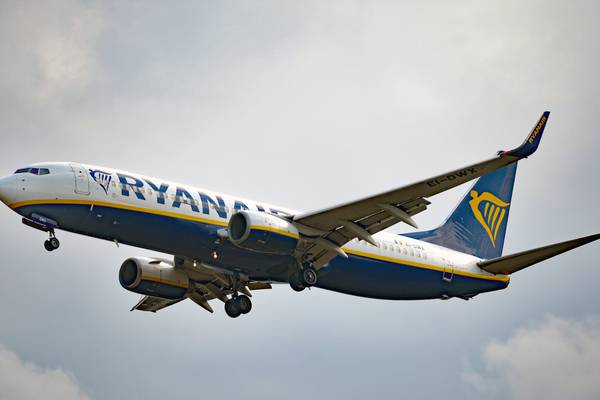 Ryanair passenger numbers up 10% in November