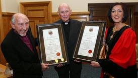 Retired Derry bishops receive freedom of the city