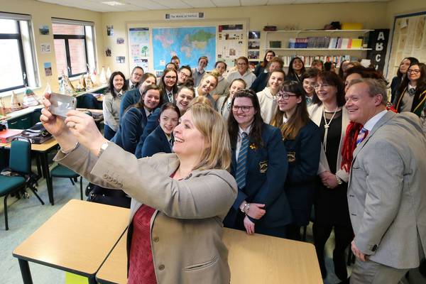 NI Secretary of State visits ‘amazing’ Derry Girls’ school