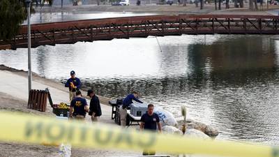 San Bernardino attack: divers search lake in California